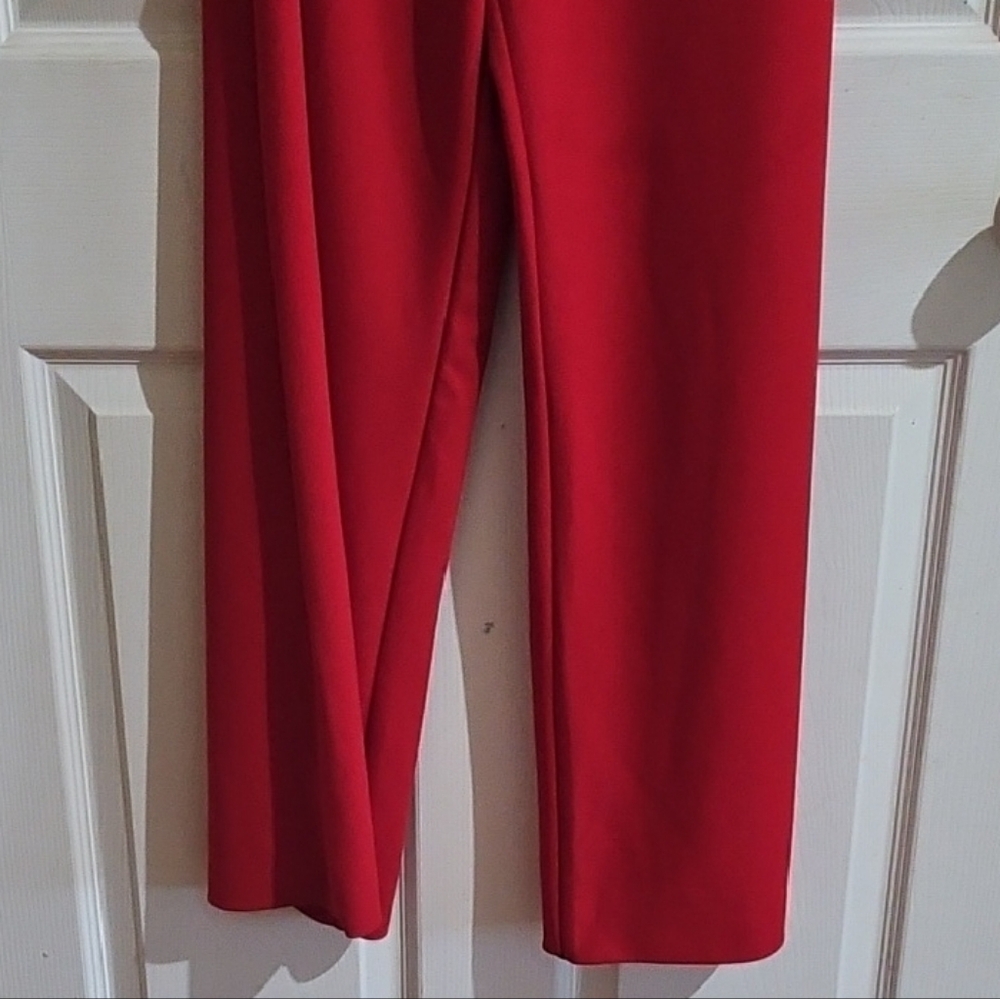 Express Red Asymmetrical Ruffled Jumpsuit - Picture 3 of 4